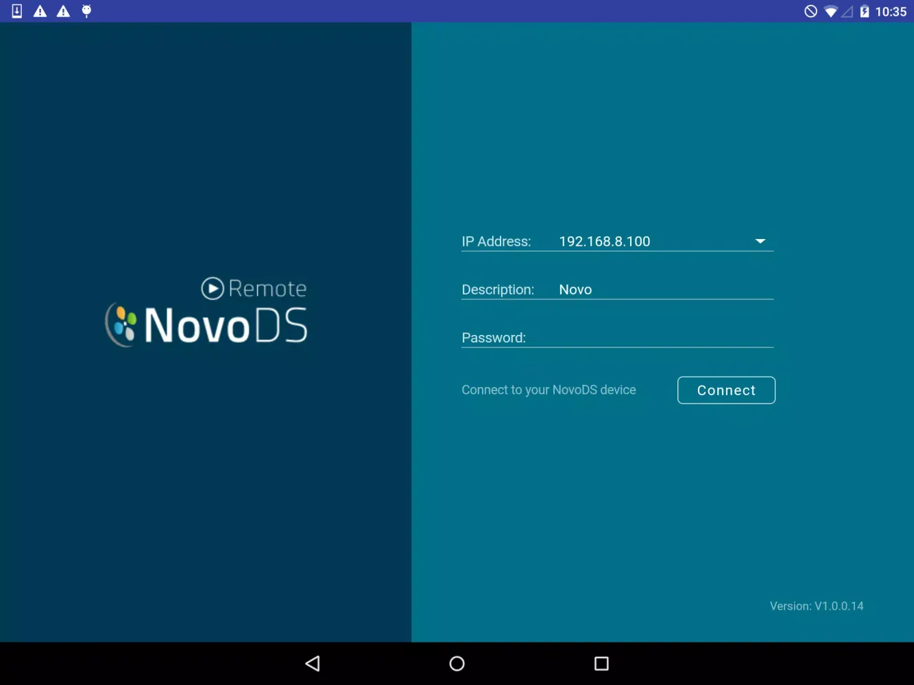ภาพหน้าจอของ NovoDS Remote