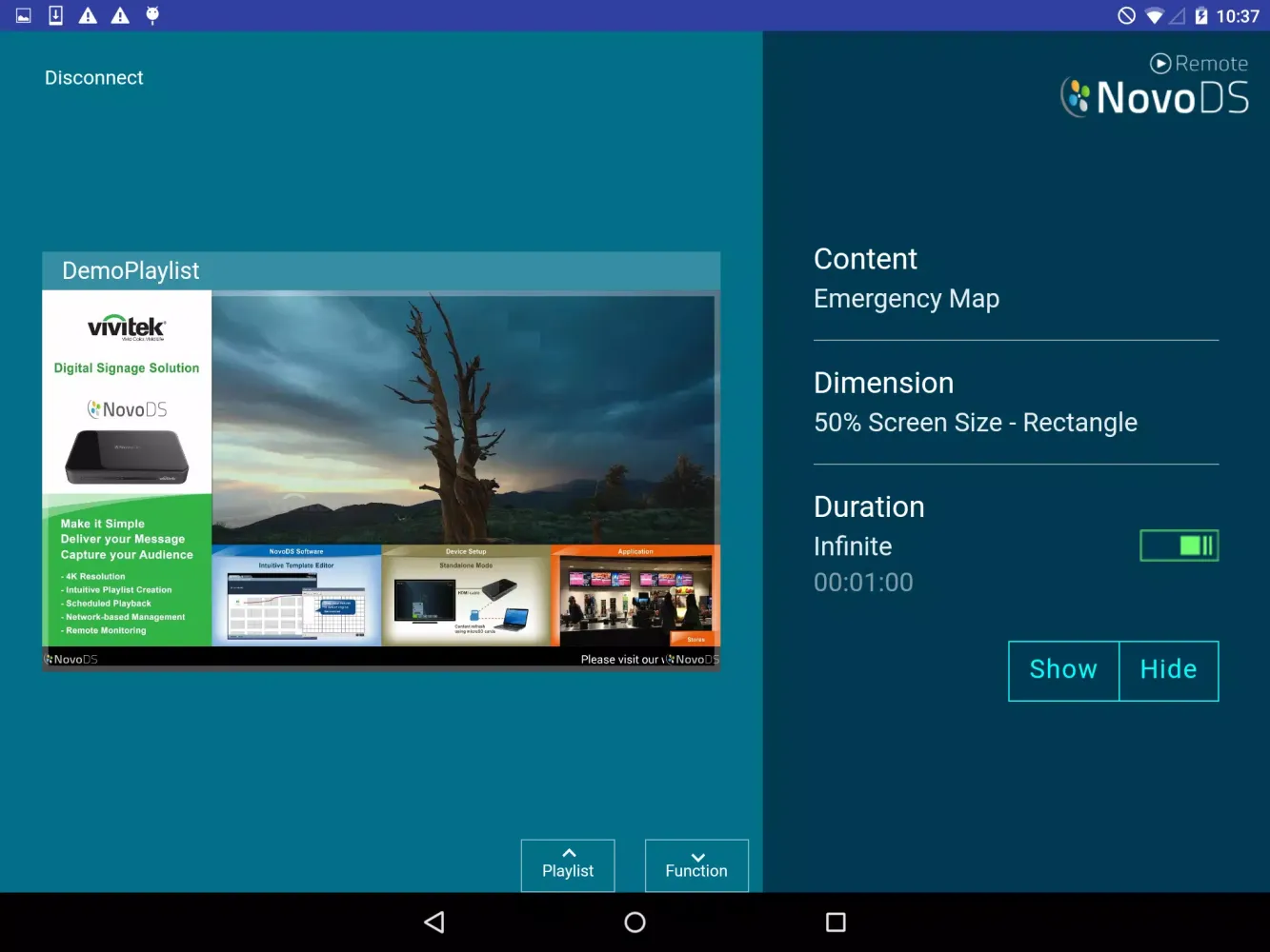 ภาพหน้าจอของ NovoDS Remote