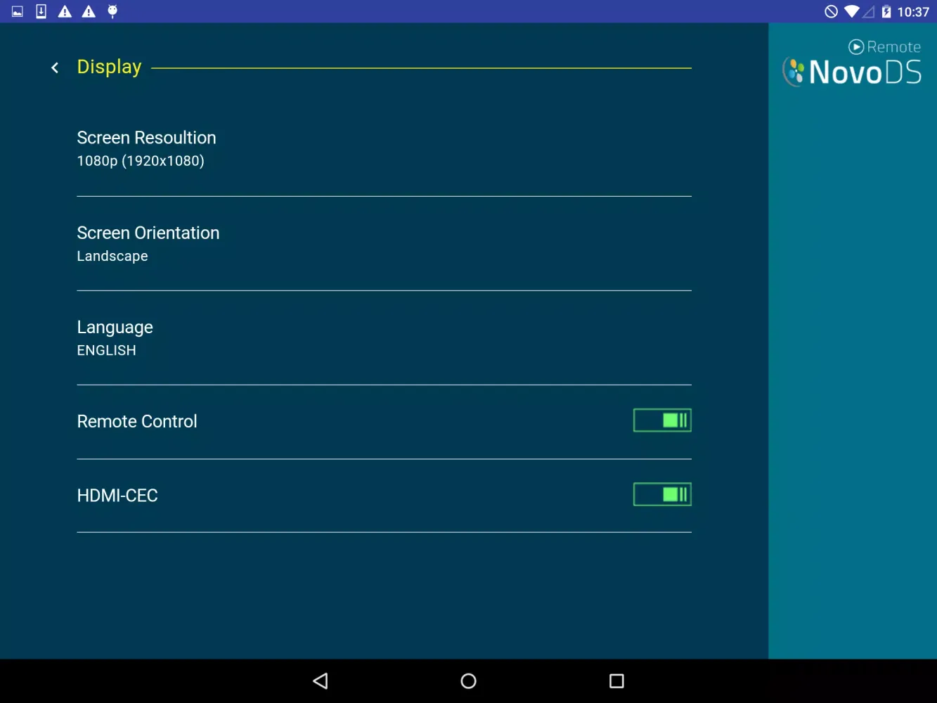 ภาพหน้าจอของ NovoDS Remote