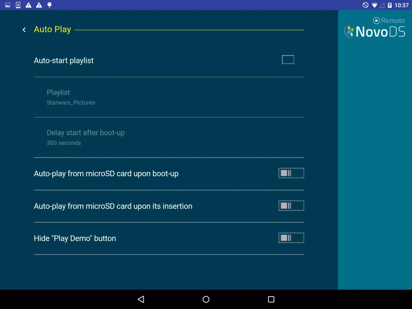 ภาพหน้าจอของ NovoDS Remote