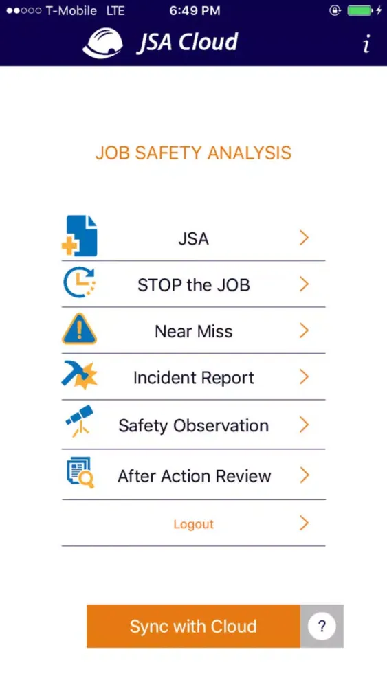 Скриншоты JSACloud Mobile