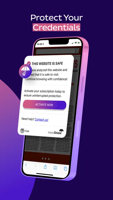 NovoShield: Anti-Phishing Ekran Görüntüleri