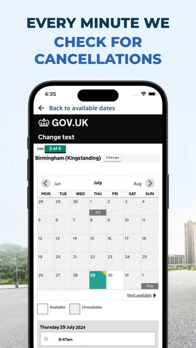 Driving Test Cancellations UK Screenshots