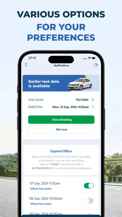 Driving Test Cancellations UK Screenshots