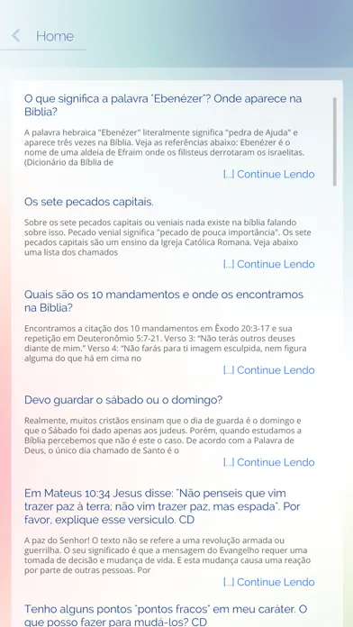Screenshot di Respostas Biblicas