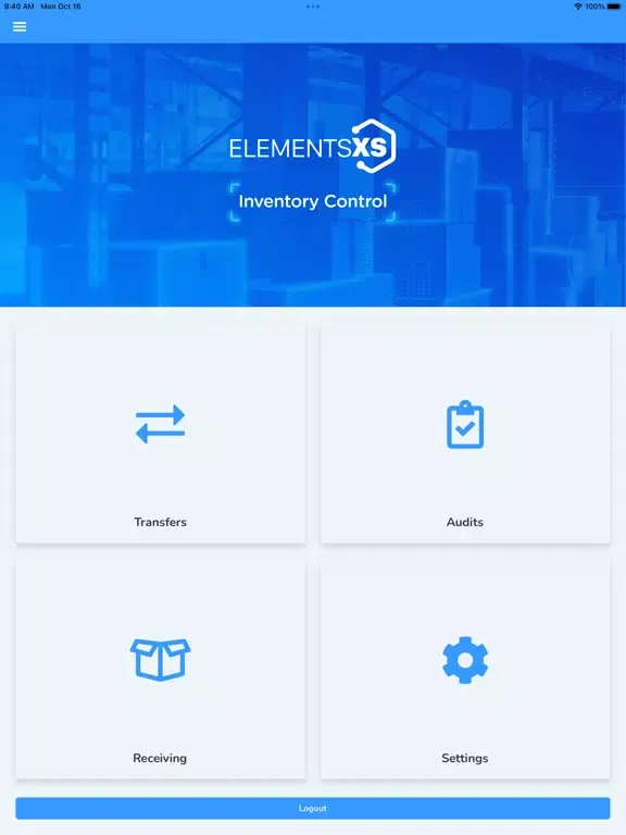 Capturas de tela do Elements XS Inventory Control iPad 