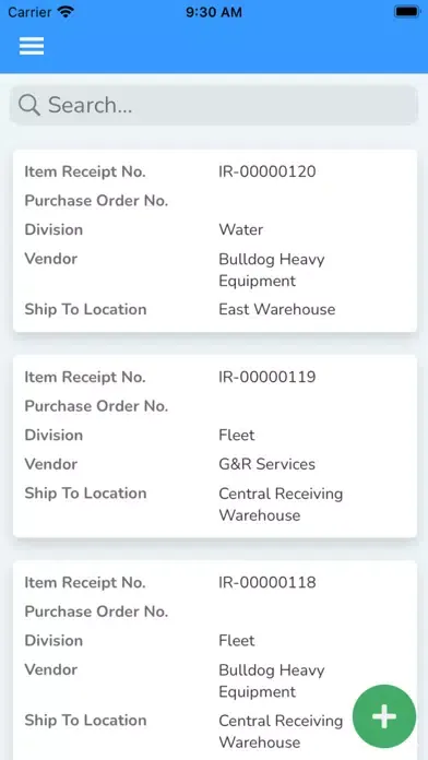 Capturas de tela do Elements XS Inventory Control