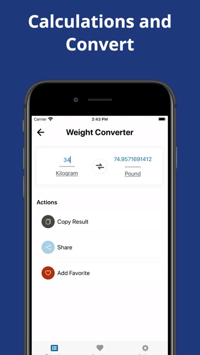 Capturas de tela do One Converter: Unit Calculator