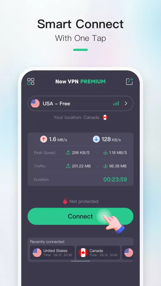 Capturas de pantalla de Now VPN