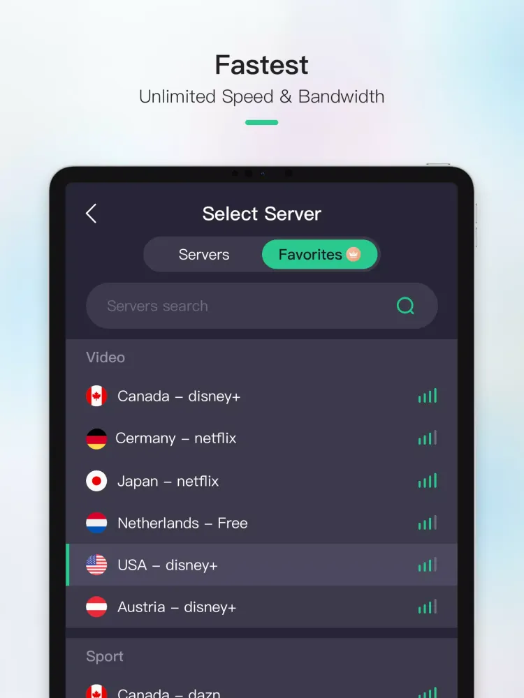 Capturas de pantalla de Now VPN