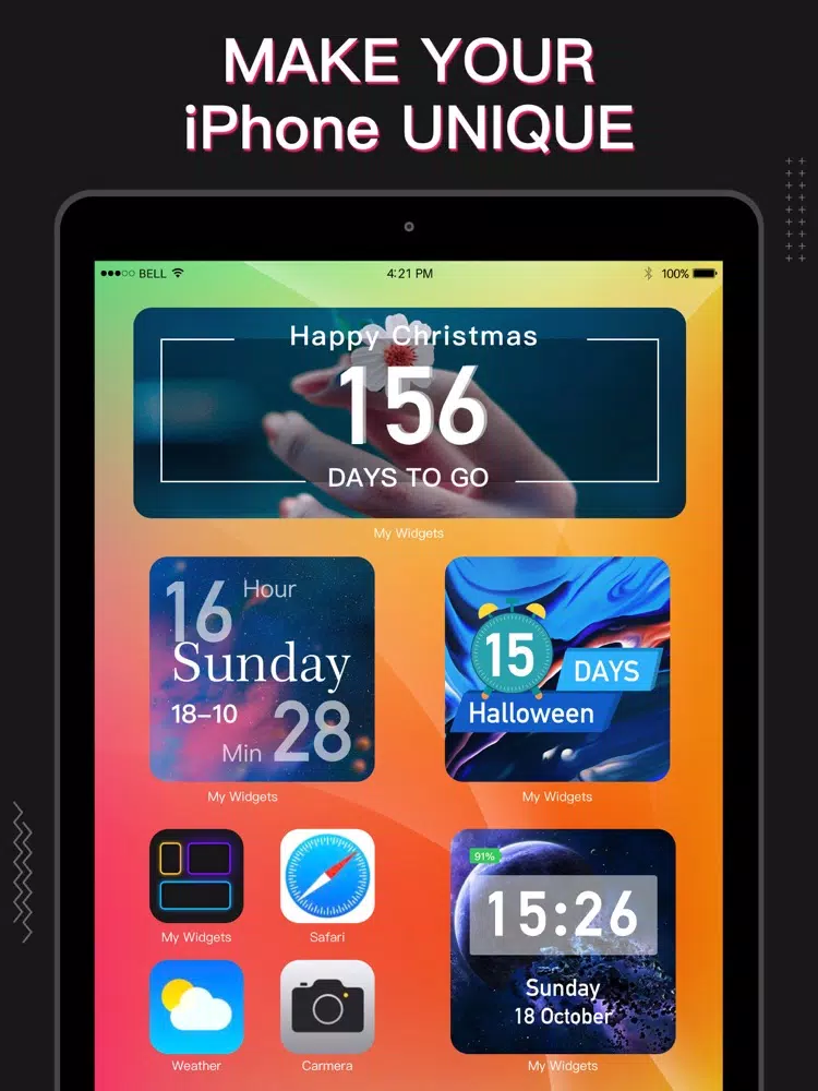 Captures d'écran de Widgets X - Color Home Screen iPad 
