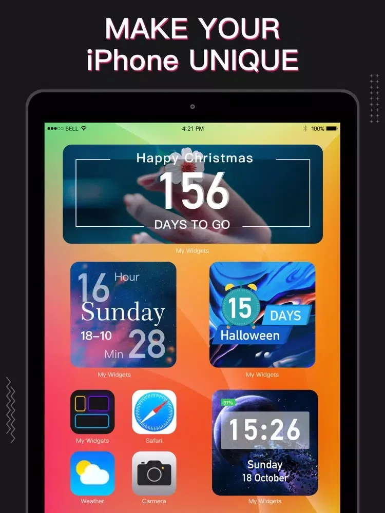 Tangkapan skrin Widgets X - Color Home Screen iPad 