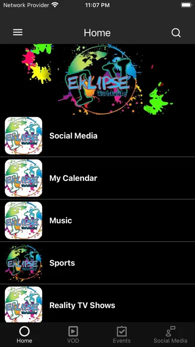 Ảnh chụp màn hình của Eklipse Worldwide Television