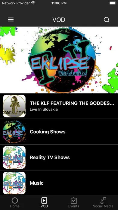 Ảnh chụp màn hình của Eklipse Worldwide Television