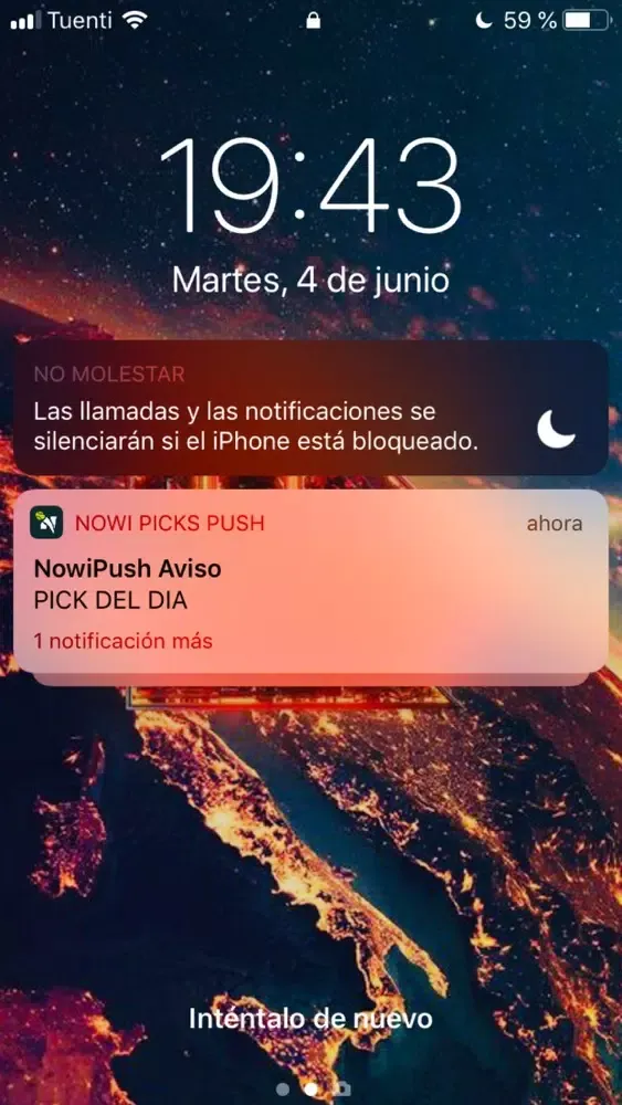 Tangkapan layar Nowi Picks Push