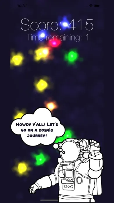 ภาพหน้าจอของ Cosmic Lasso