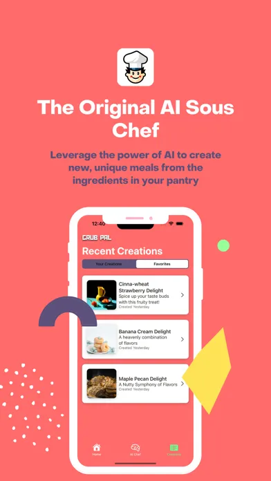 Capturas de tela do AI Recipe Maker - Grub Pal