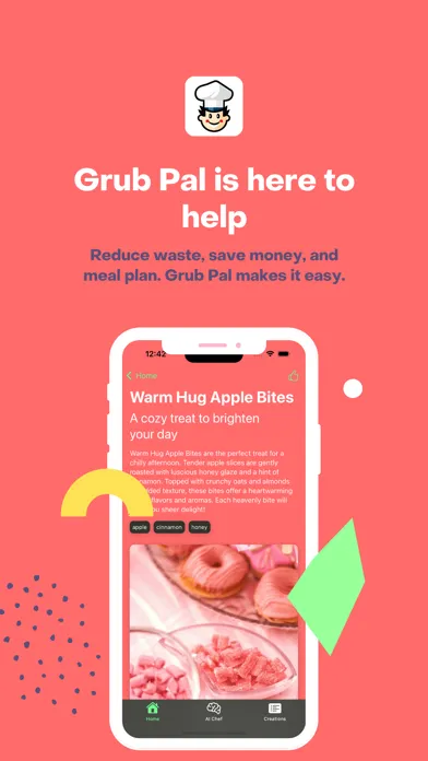 Capturas de tela do AI Recipe Maker - Grub Pal