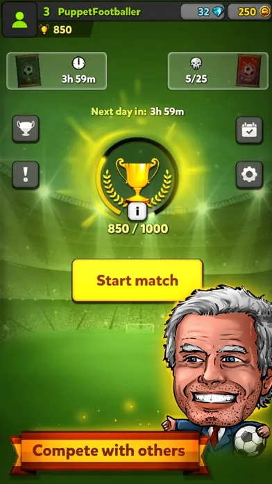 Ảnh chụp màn hình của Puppet Football Cards Manager