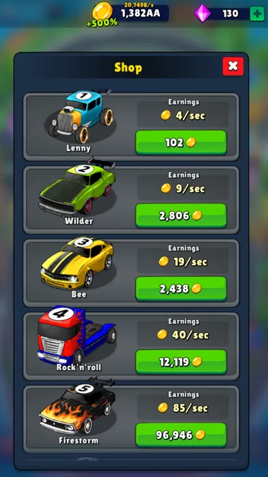 ภาพหน้าจอของ Merge Muscle Cars - Idle Games