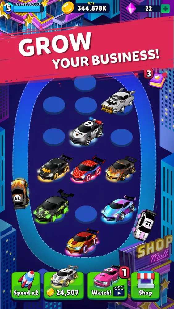 Ảnh chụp màn hình của Merge Neon Car