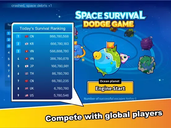 Screenshot di Space Survival - Dodge Game iPad 
