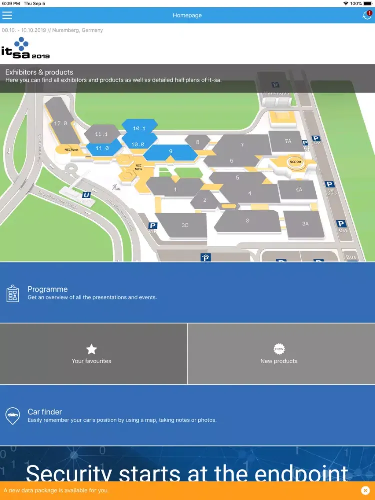 Screenshot di it-sa iPad