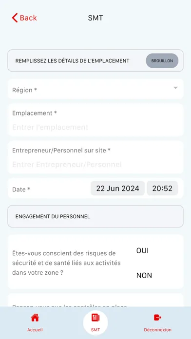 Captures d'écran de SafetyHub App