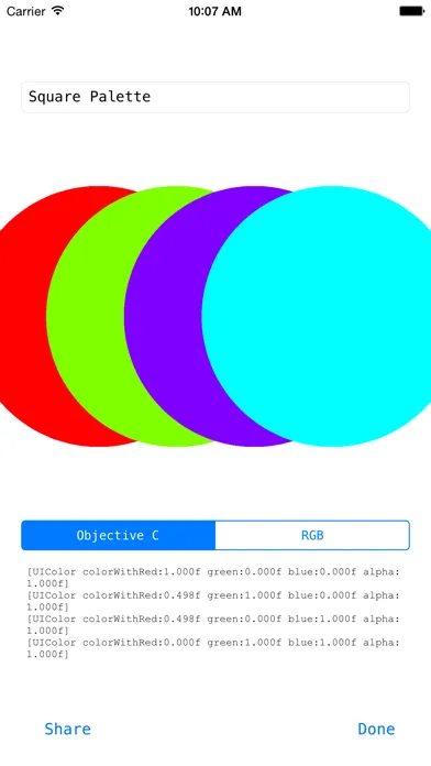 Tangkapan layar ColorWheelFree