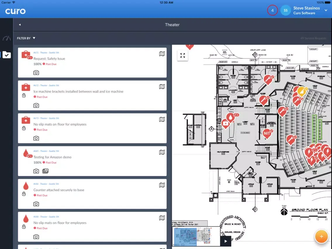 Capturas de tela do Curo: Facility & Property Mgmt iPad 