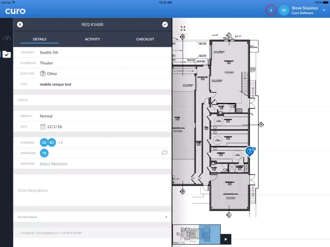 Capturas de tela do Curo: Facility & Property Mgmt iPad 