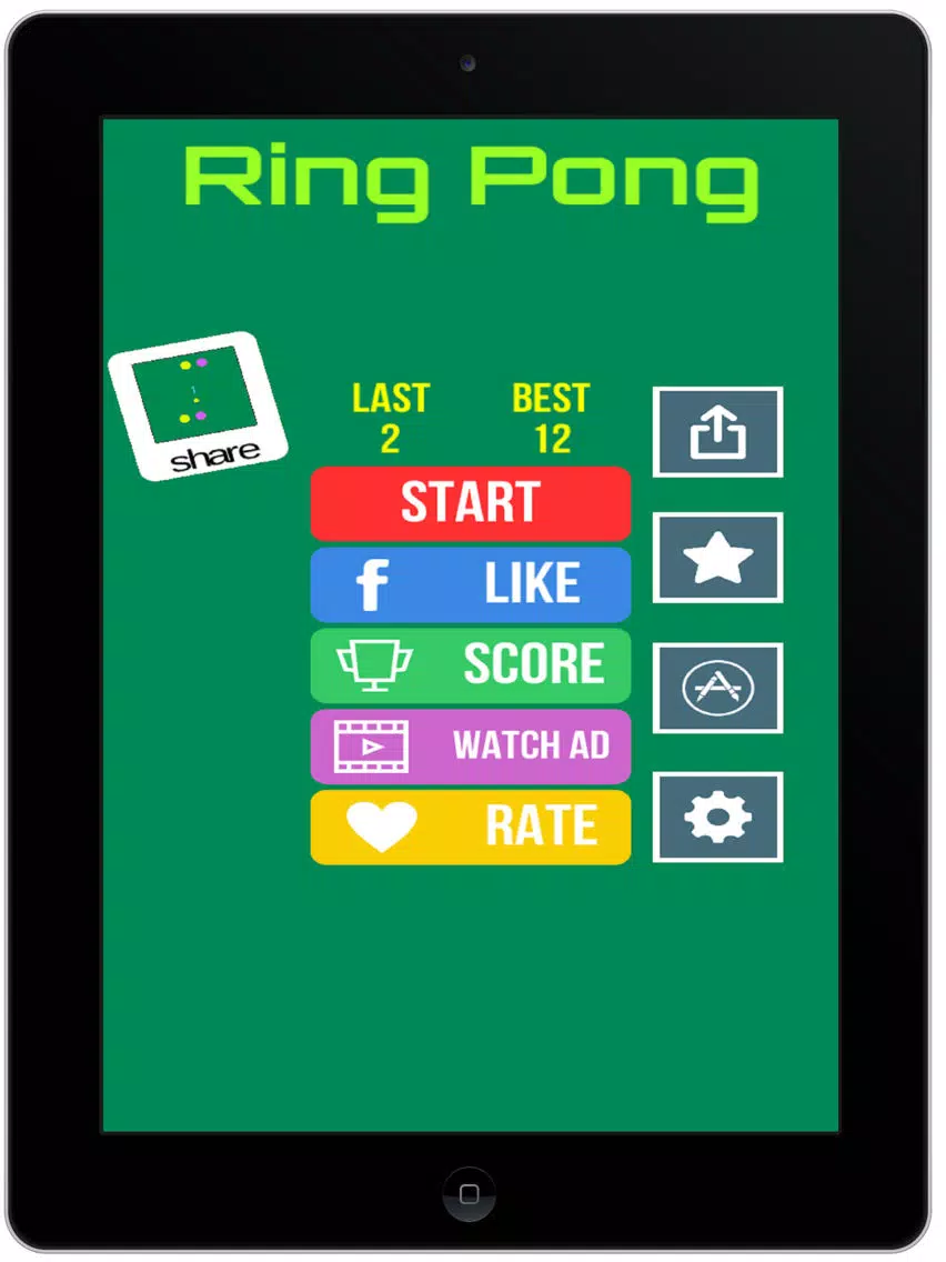 Tangkapan skrin Pong Circle iPad 