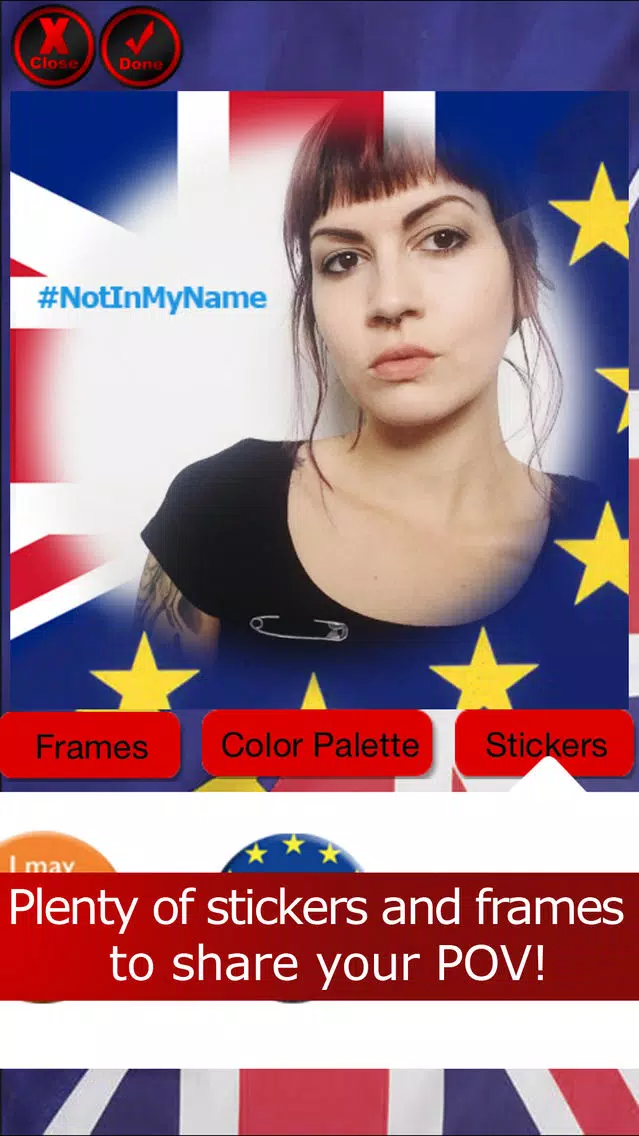 Captures d'écran de Brexit Stickers - Are EU In or Out?