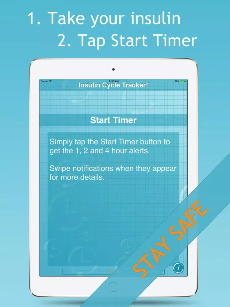 Tangkapan layar Insulin Cycle Tracker iPad 