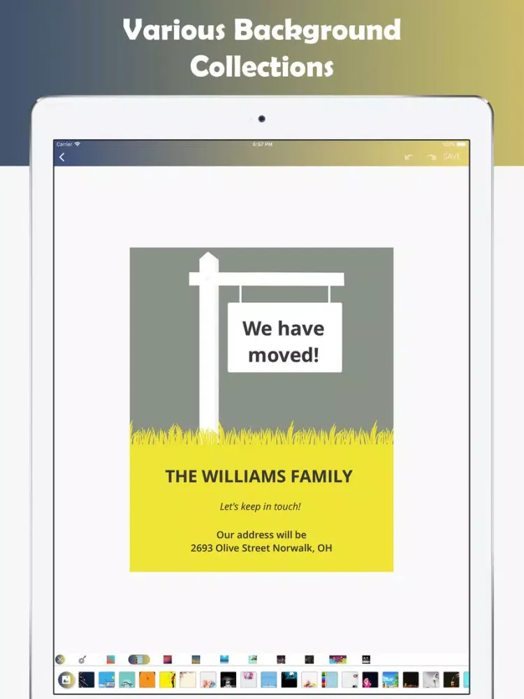 صور Announcements Card Maker iPad 