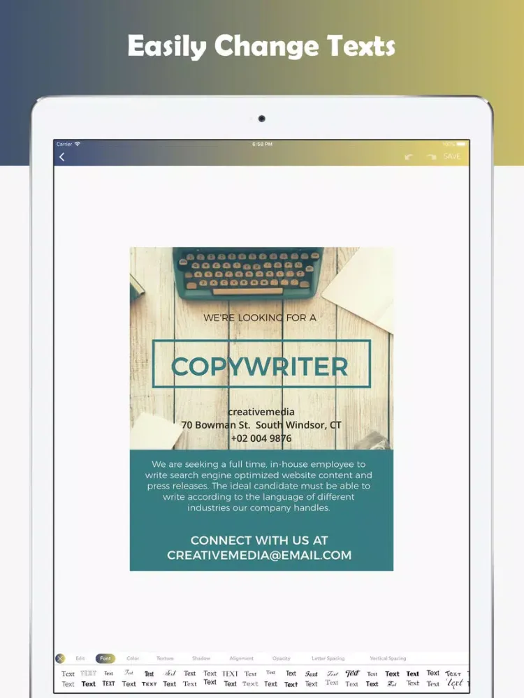 صور Announcements Card Maker iPad 
