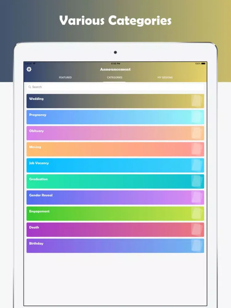 صور Announcements Card Maker iPad 