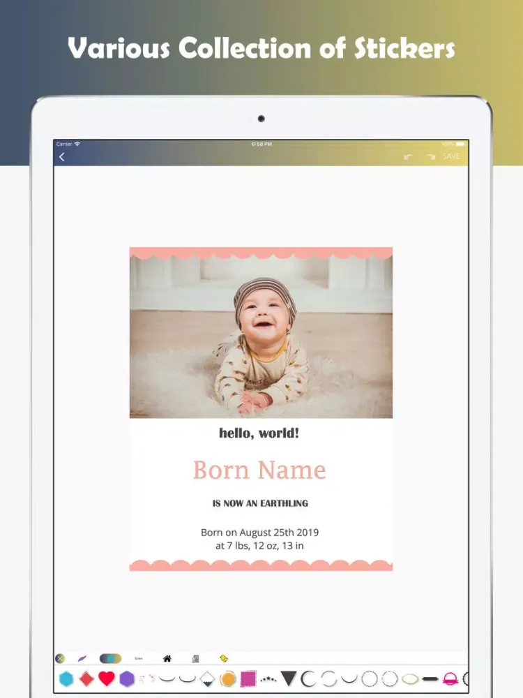 صور Announcements Card Maker iPad 