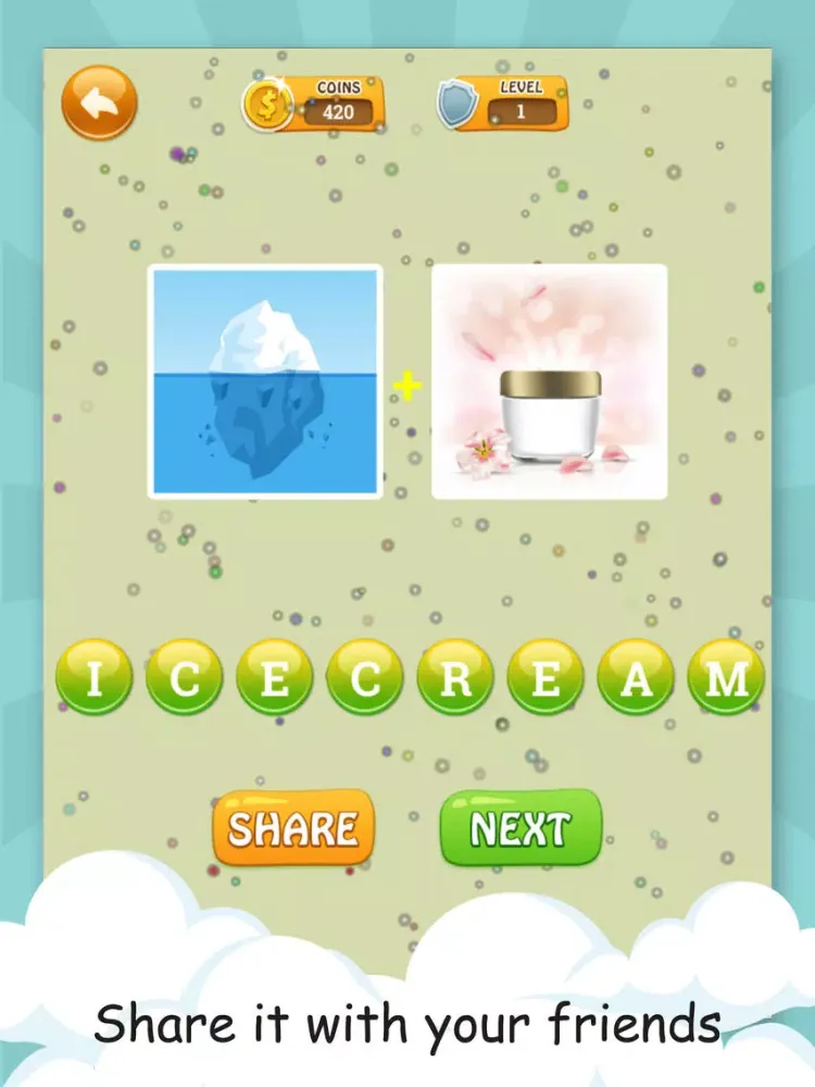 2 Pics 1 Word - Match Two Pics iPad  Screenshots