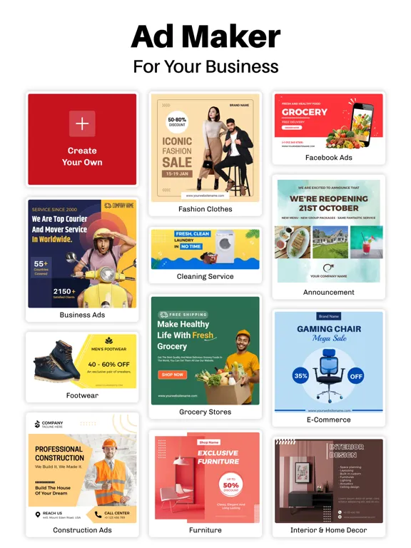 Advertisement Maker iPad  Screenshots