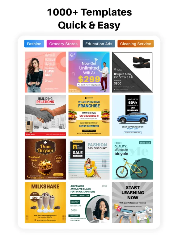 Advertisement Maker iPad  Screenshots