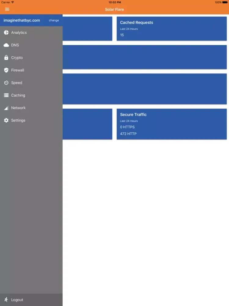 تصاویر Solar Flare for Cloudflare iPad 