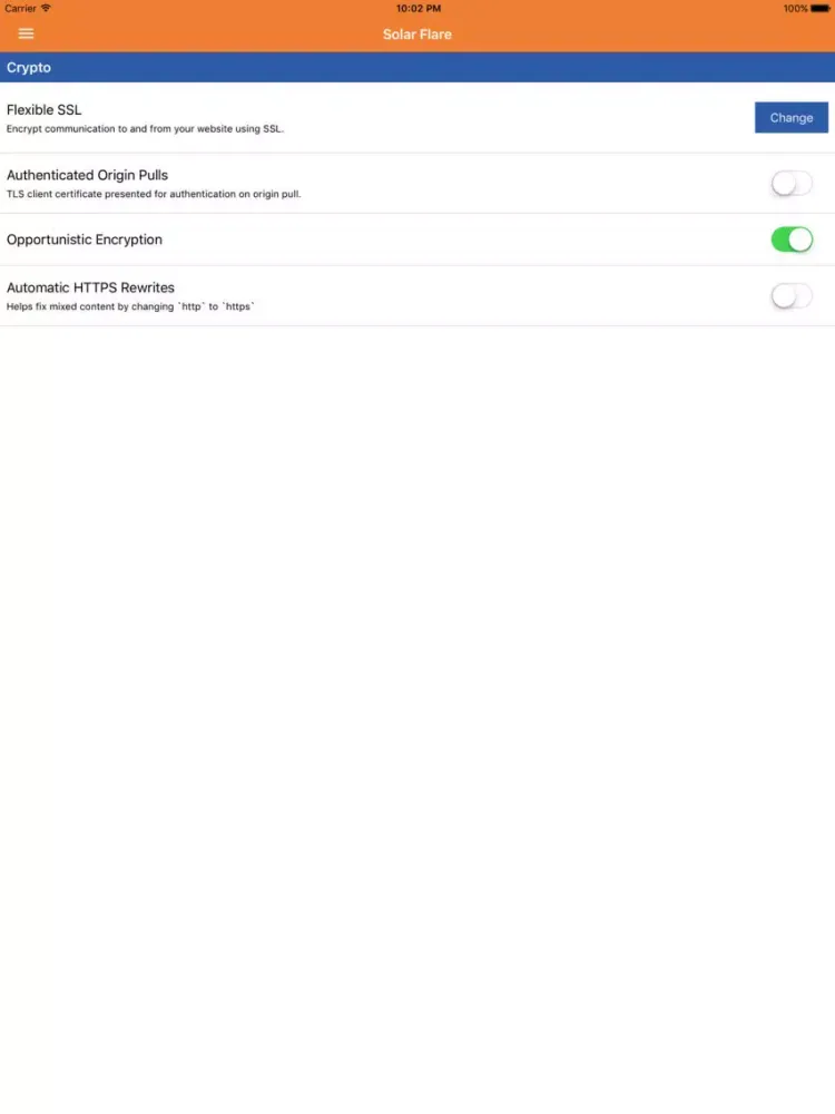 تصاویر Solar Flare for Cloudflare iPad 