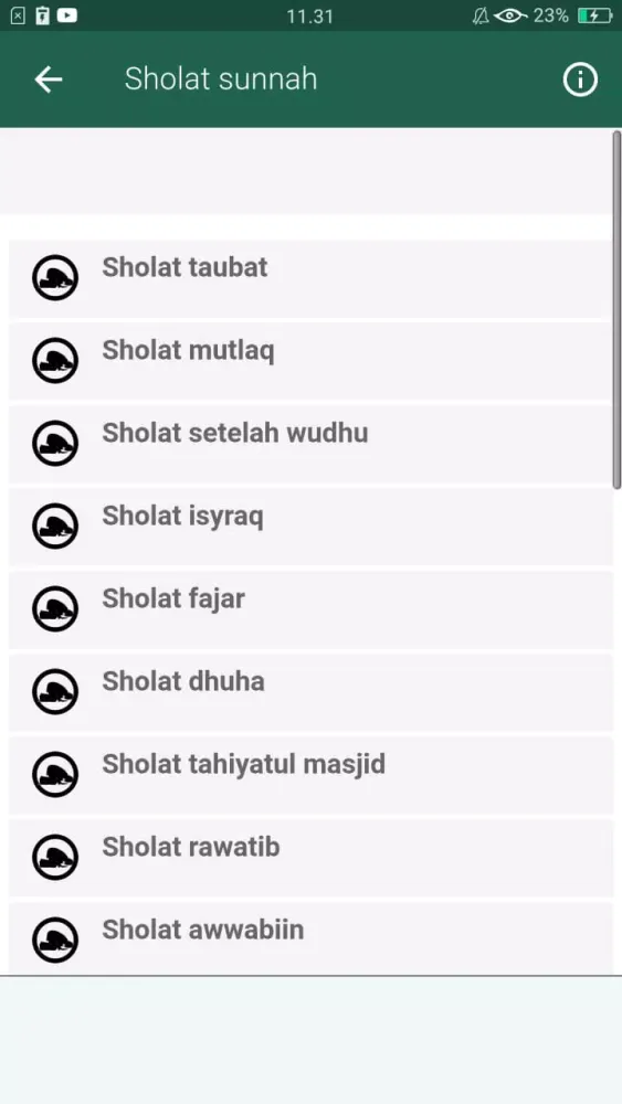Sholat Sunnah lengkap Screenshots