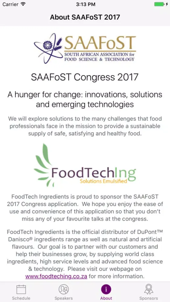 SAAFoST 2017 Congress سکرین شاٹس