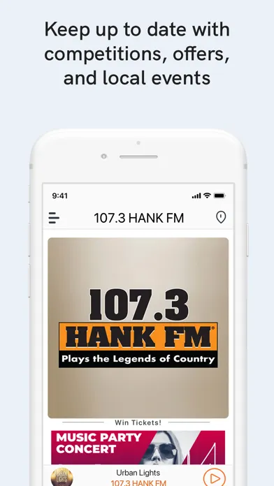Скриншоты 107.3 Hank FM