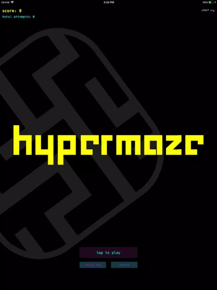 Ảnh chụp màn hình của Hypermaze X iPad 