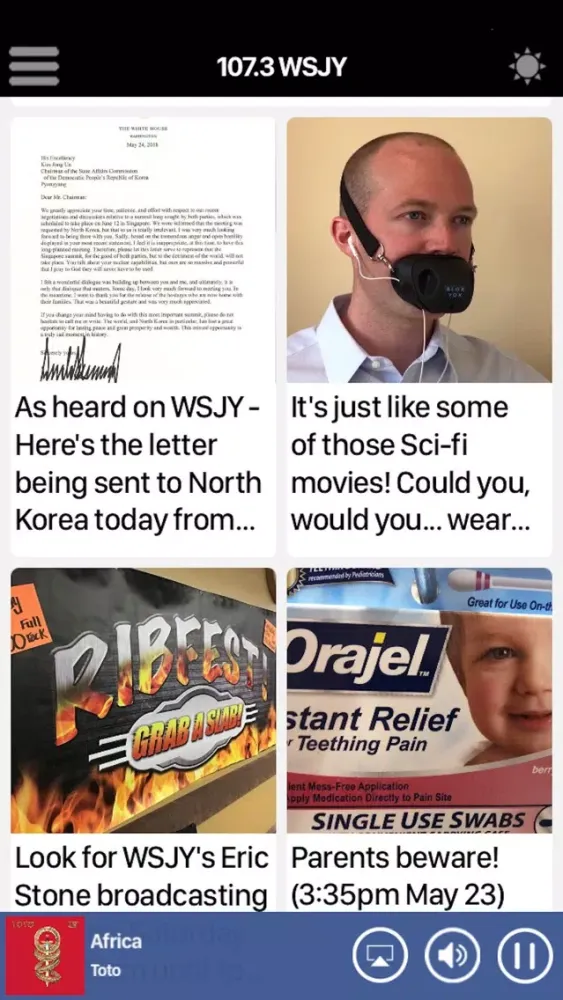 Captures d'écran de 107.3 WSJY