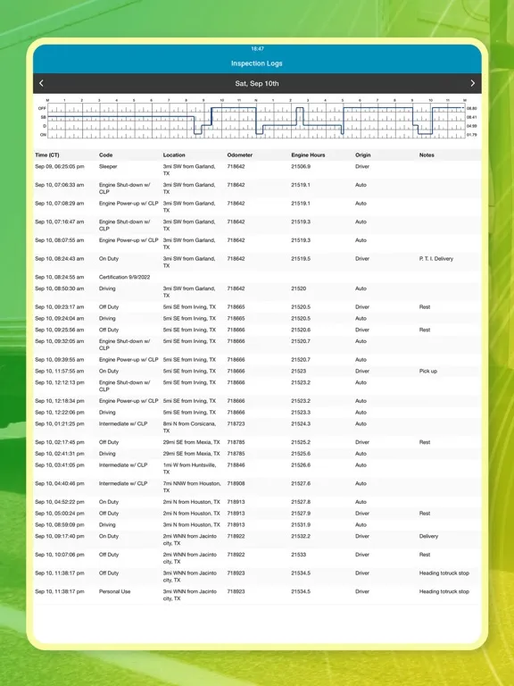 NRG LOG iPad  스크린샷