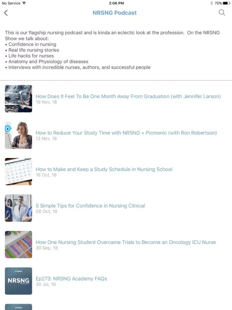 NURSING.com Radio iPad  Screenshots